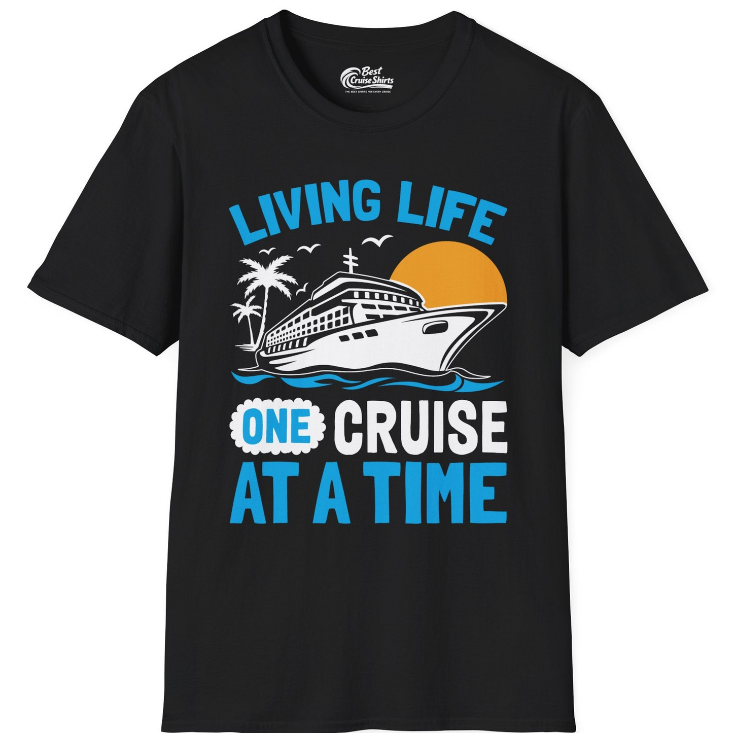 Cruise Ship Tropical Sunset Shirt T-Shirt – Black – Best Cruise Shirts