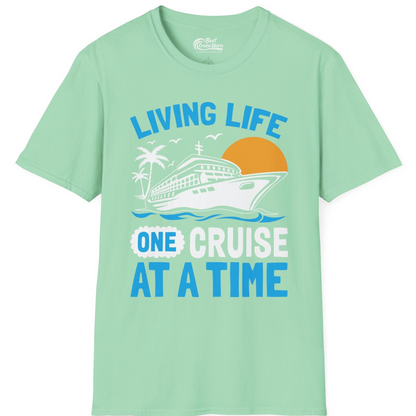 Cruise Ship Tropical Sunset Shirt T-Shirt – Mint Green – Best Cruise Shirts