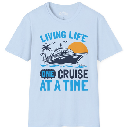 Cruise Ship Tropical Sunset Shirt T-Shirt – Light Blue – Best Cruise Shirts
