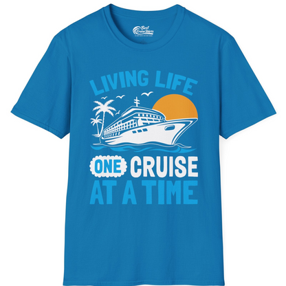 Cruise Ship Tropical Sunset Shirt T-Shirt – Sapphire – Best Cruise Shirts