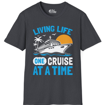 Cruise Ship Tropical Sunset Shirt T-Shirt – Dark Heather Grey – Best Cruise Shirts