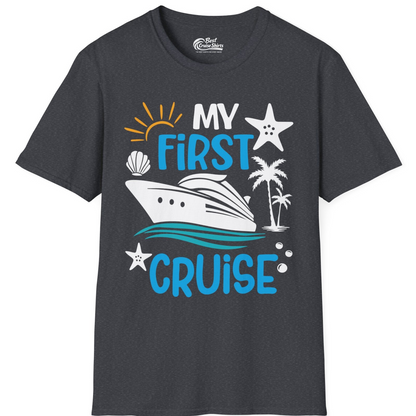 My First Cruise Shirt T-Shirt – Dark Heather Grey – Best Cruise Shirts