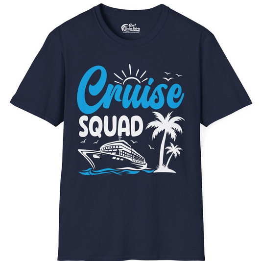 Cruise Squad Shirt T-Shirt – Navy – Best Cruise Shirts