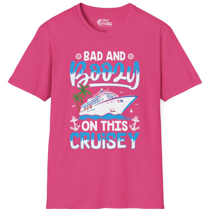 Bad and Boozy Cruise Shirt T-Shirt – Heliconia – Best Cruise Shirts