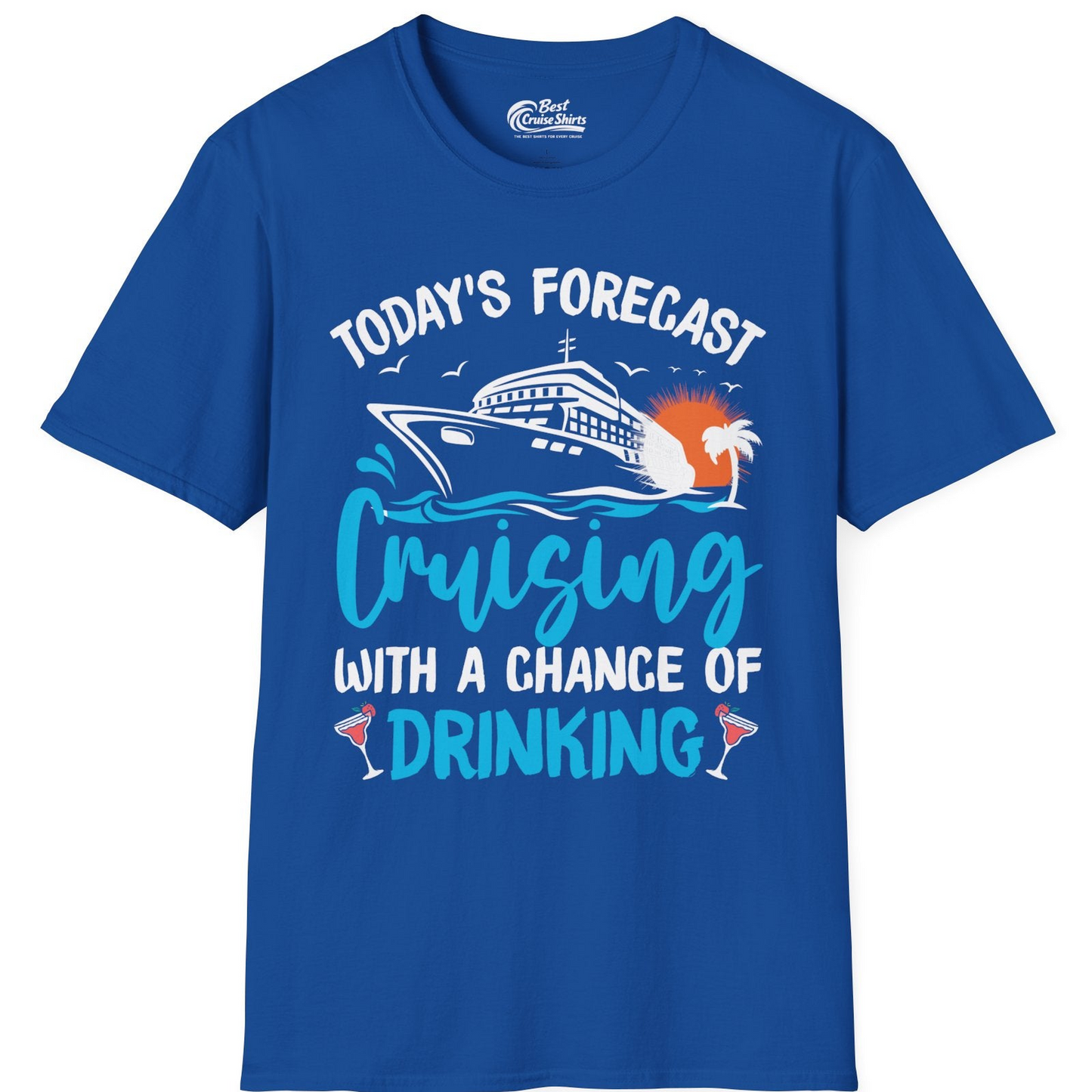 Cruise Drinking Shirt T-Shirt – Royal – Best Cruise Shirts