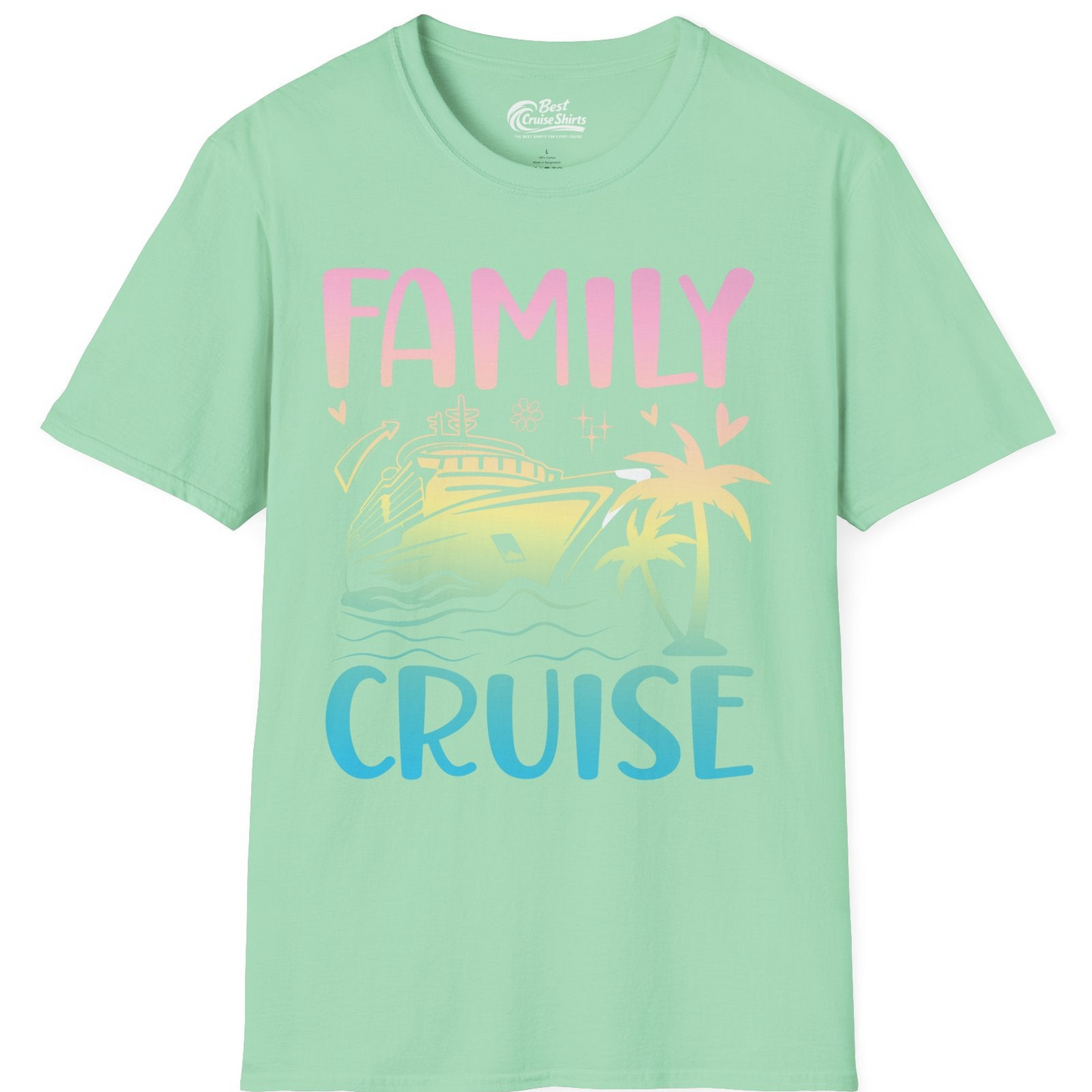 Family Cruise Shirt T-Shirt – Mint Green – Best Cruise Shirts