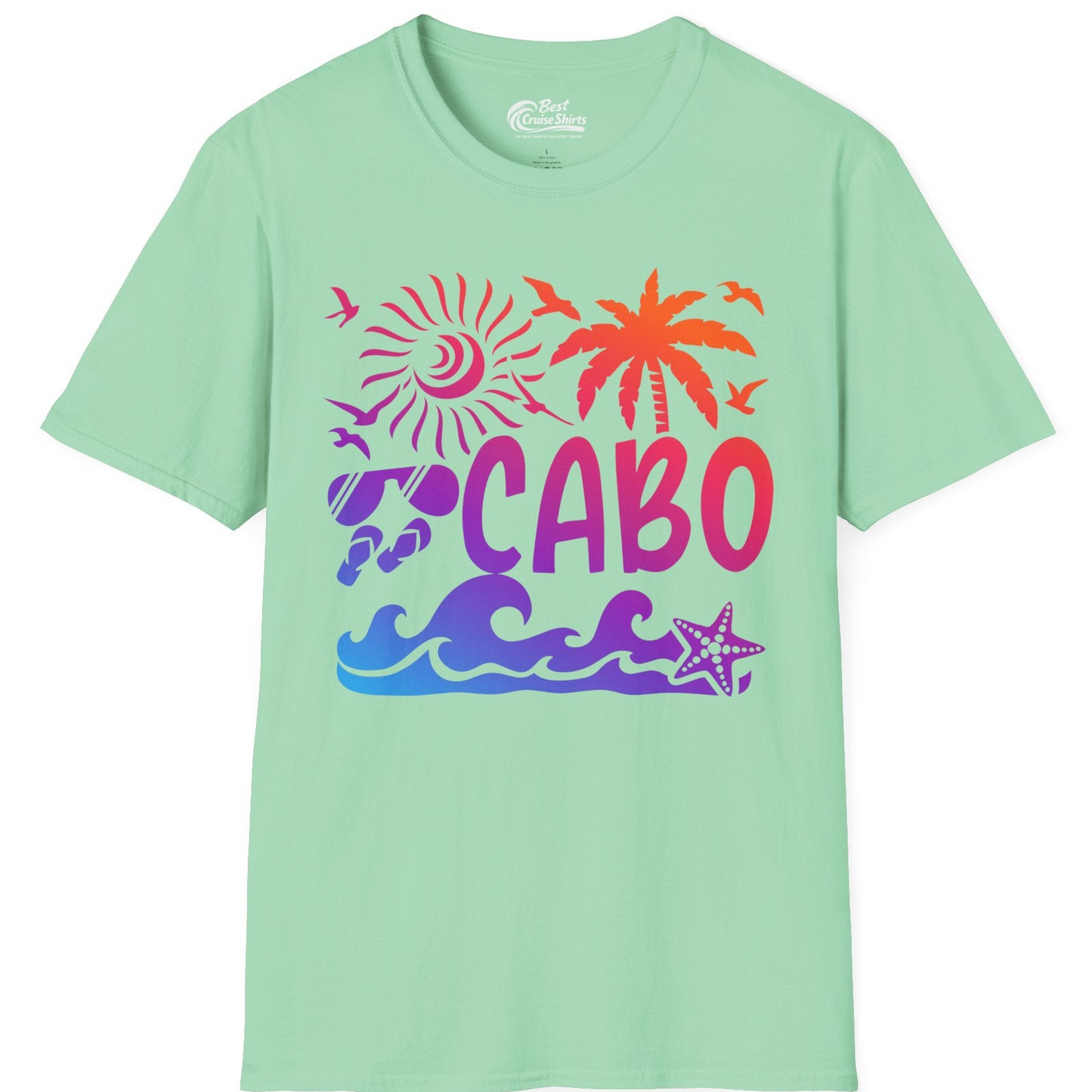 Cabo San Lucas Shirt T-Shirt – Mint Green – Best Cruise Shirts