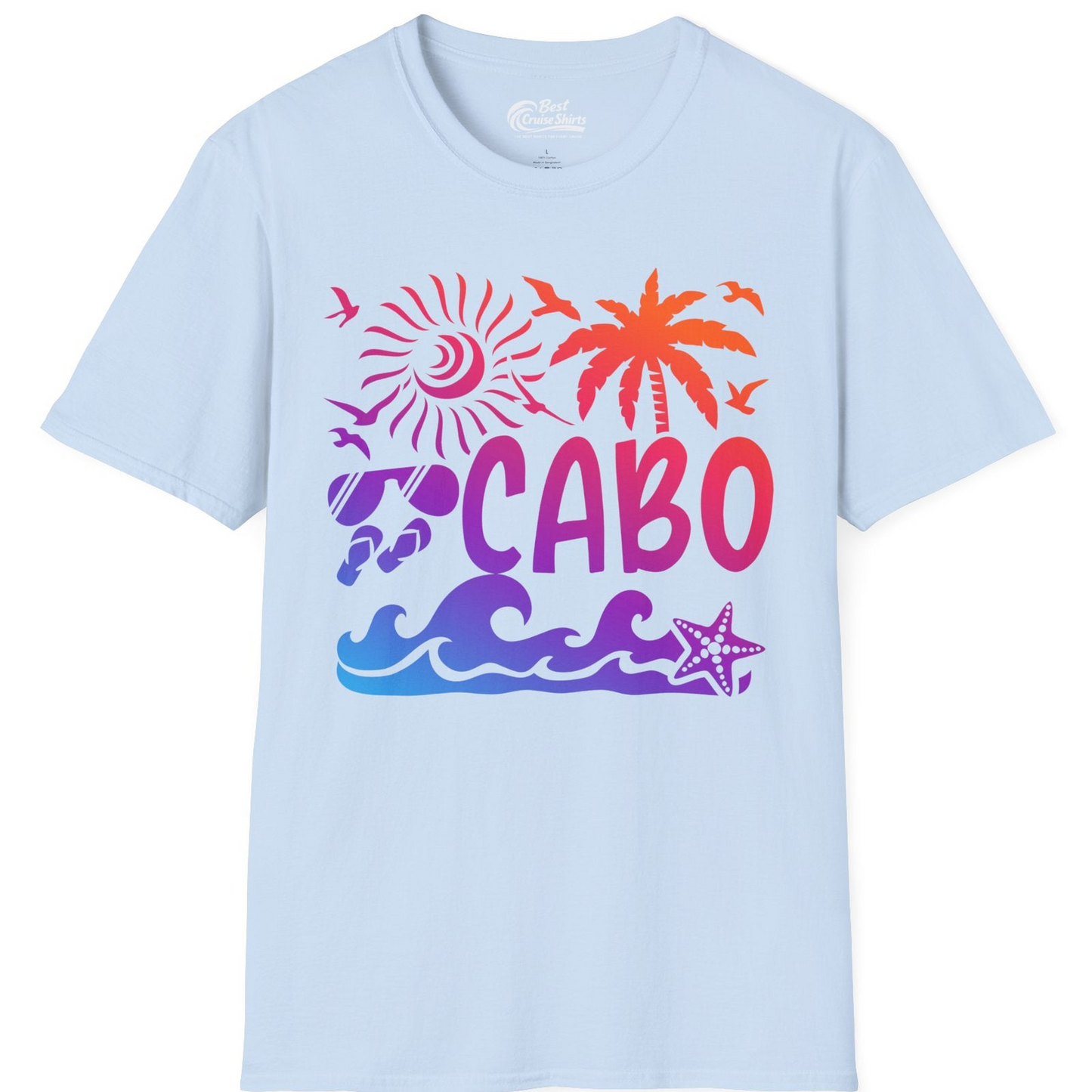 Cabo San Lucas Shirt T-Shirt – Light Blue – Best Cruise Shirts