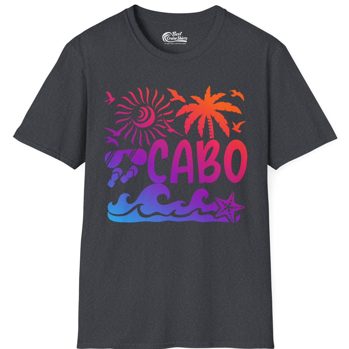 Cabo San Lucas Shirt T-Shirt – Dark Heather Grey – Best Cruise Shirts