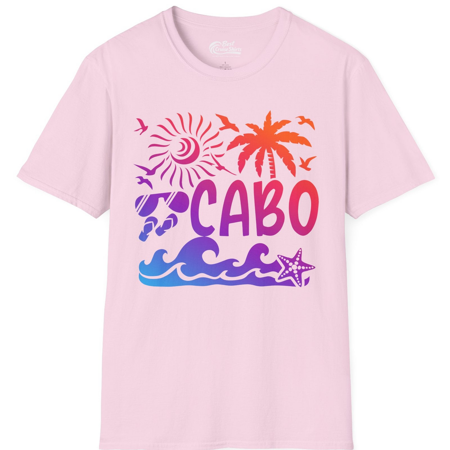 Cabo San Lucas Shirt T-Shirt – Light Pink – Best Cruise Shirts