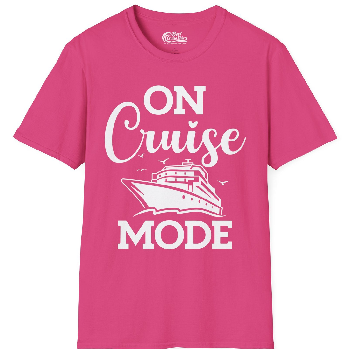 On Cruise Mode Shirt T-Shirt – Heliconia – Best Cruise Shirts