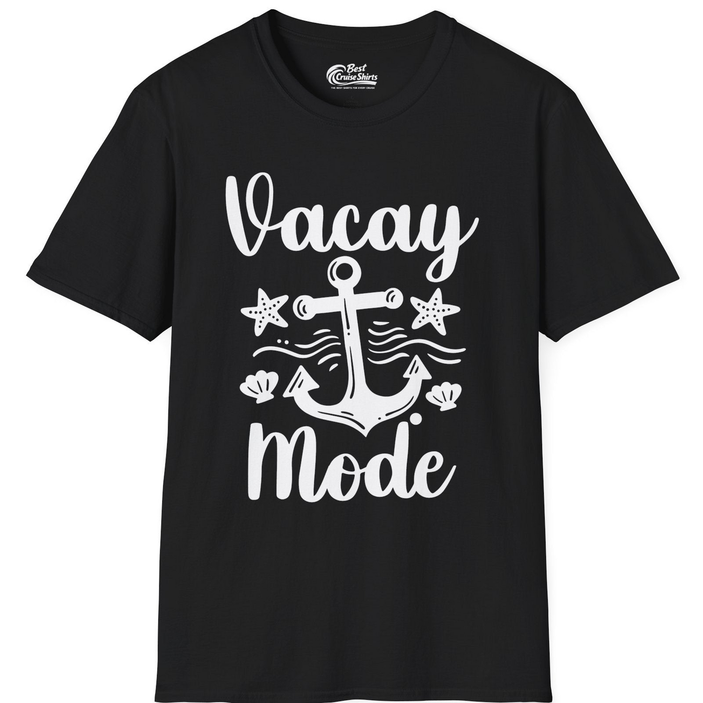 Vacay Mode Nautical Anchor Beach Shirt T-Shirt – Black – Best Cruise Shirts