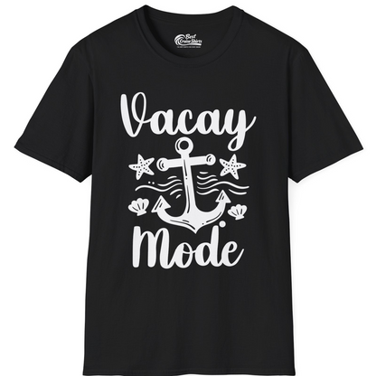 Vacay Mode Nautical Anchor Beach Shirt T-Shirt – Black – Best Cruise Shirts
