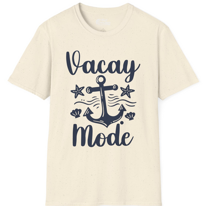 Vacay Mode Nautical Anchor Beach Shirt T-Shirt – Natural – Best Cruise Shirts