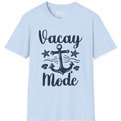 Vacay Mode Nautical Anchor Beach Shirt T-Shirt – Light Blue – Best Cruise Shirts