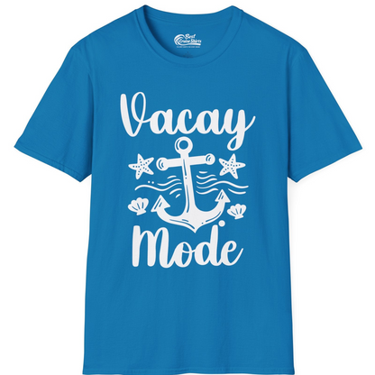 Vacay Mode Nautical Anchor Beach Shirt T-Shirt – Sapphire – Best Cruise Shirts
