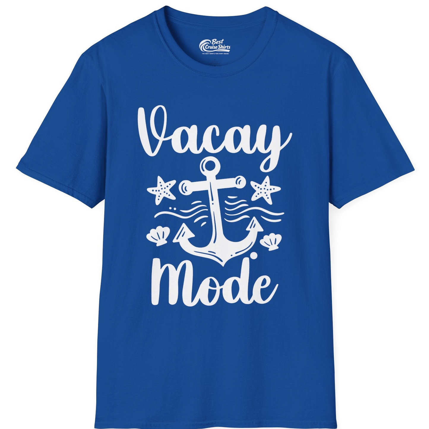 Vacay Mode Nautical Anchor Beach Shirt T-Shirt – Royal – Best Cruise Shirts