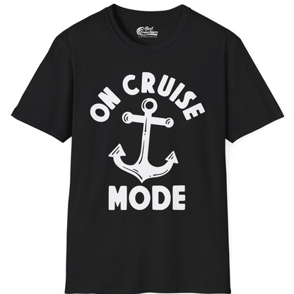 On Cruise Mode Nautical Anchor Shirt T-Shirt – Black – Best Cruise Shirts