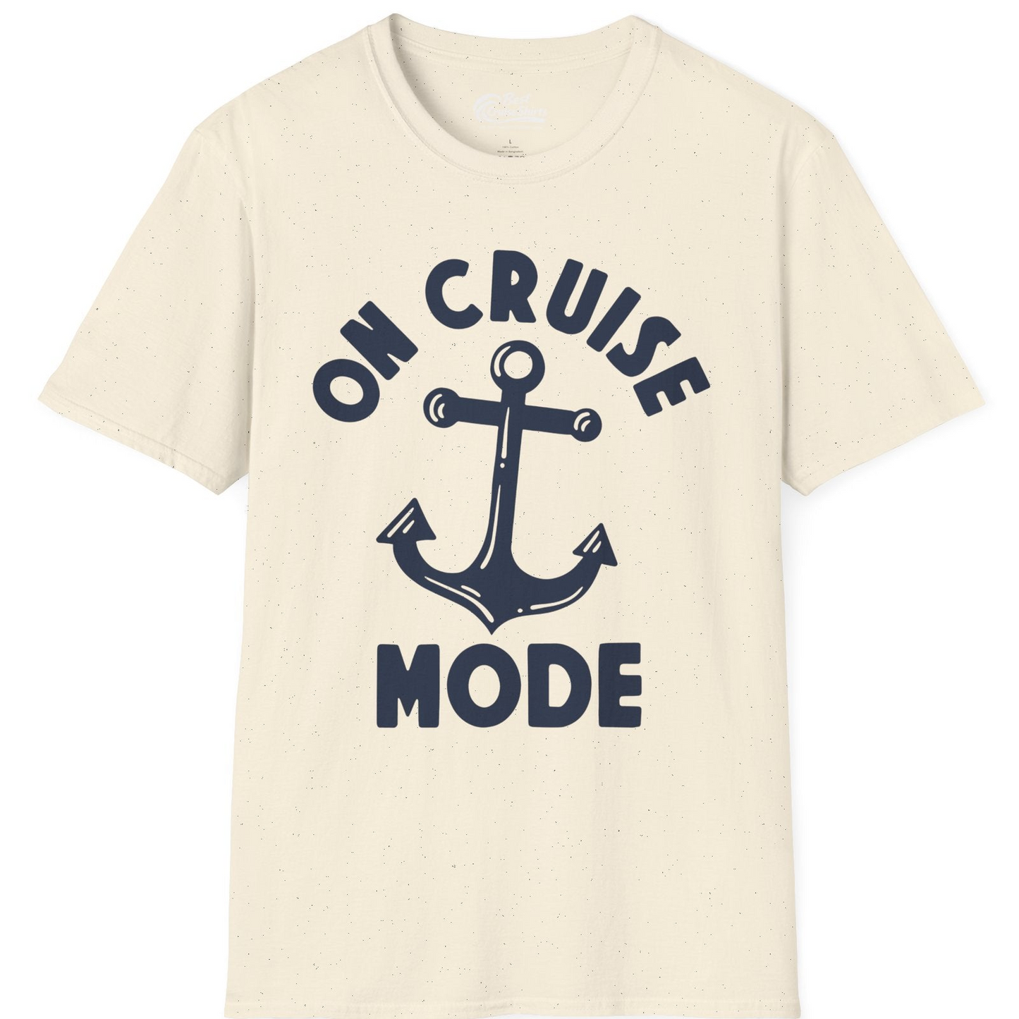 On Cruise Mode Nautical Anchor Shirt T-Shirt – Natural – Best Cruise Shirts