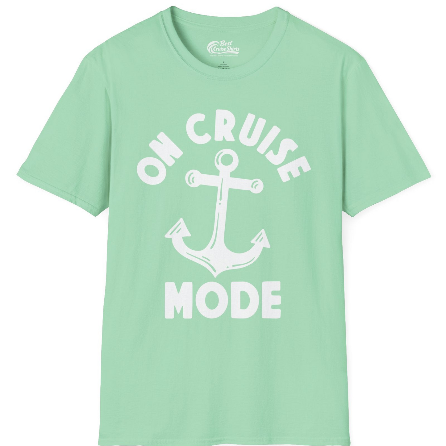 On Cruise Mode Nautical Anchor Shirt T-Shirt – Mint Green – Best Cruise Shirts