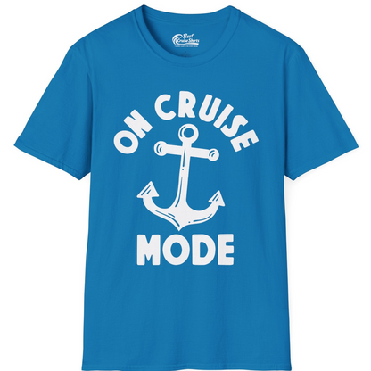 On Cruise Mode Nautical Anchor Shirt T-Shirt – Sapphire – Best Cruise Shirts