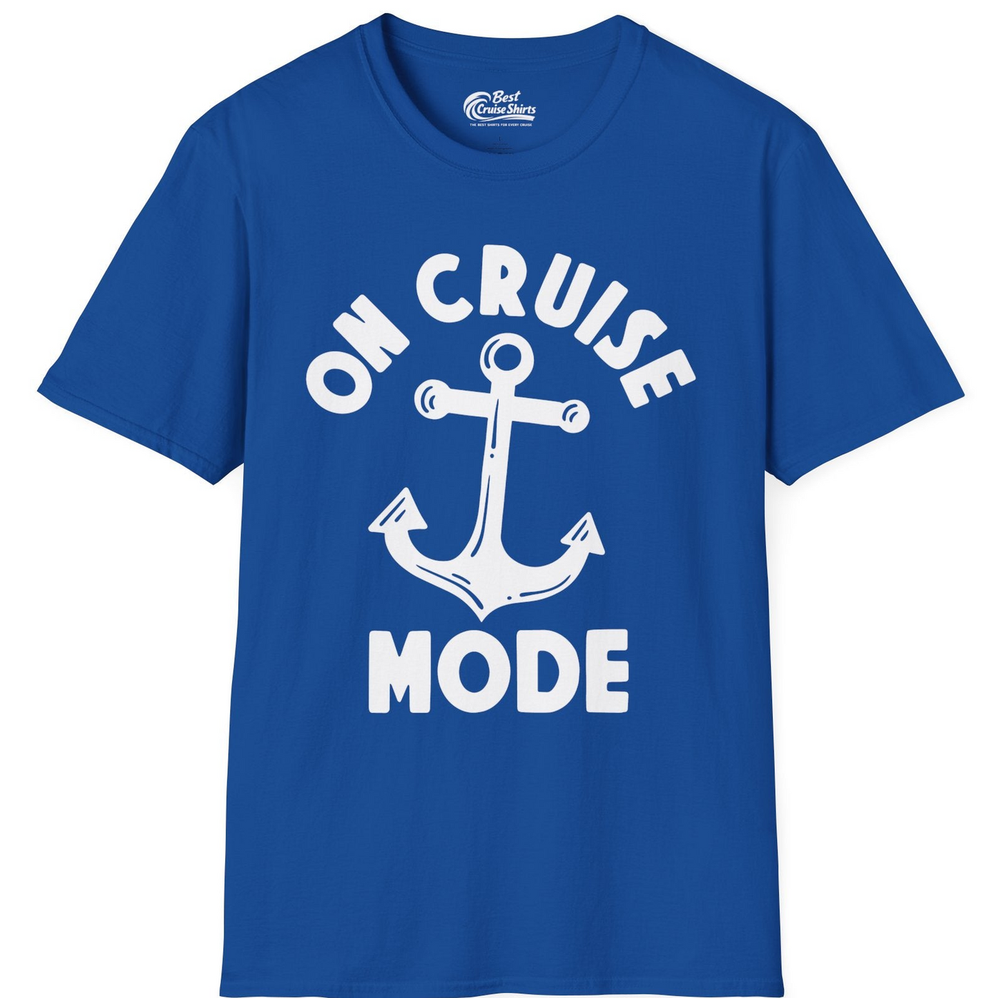 On Cruise Mode Nautical Anchor Shirt T-Shirt – Royal – Best Cruise Shirts