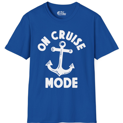 On Cruise Mode Nautical Anchor Shirt T-Shirt – Royal – Best Cruise Shirts