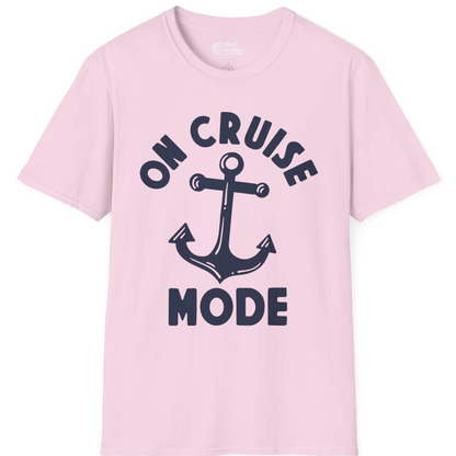 On Cruise Mode Nautical Anchor Shirt T-Shirt – Light Pink – Best Cruise Shirts