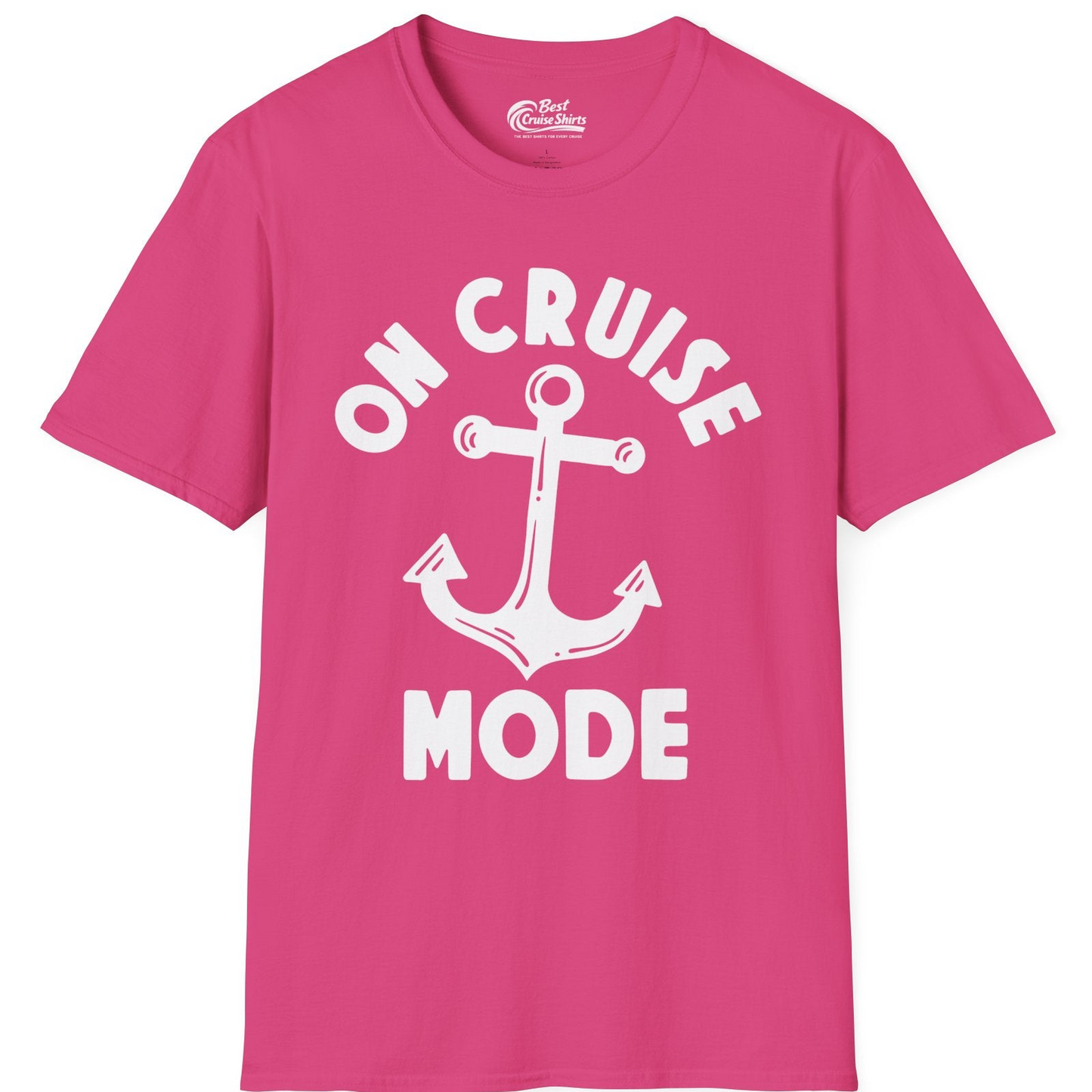On Cruise Mode Nautical Anchor Shirt T-Shirt – Heliconia – Best Cruise Shirts