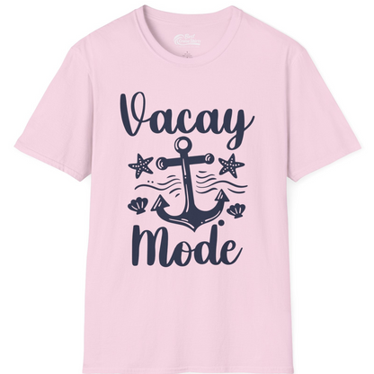 Vacay Mode Nautical Anchor Beach Shirt T-Shirt – Light Pink – Best Cruise Shirts