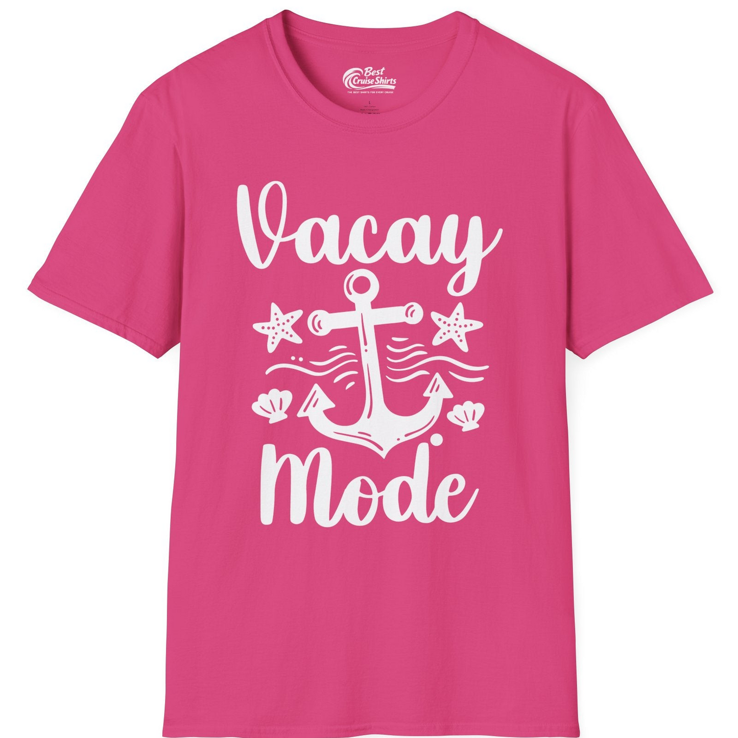Vacay Mode Nautical Anchor Beach Shirt T-Shirt – Heliconia – Best Cruise Shirts