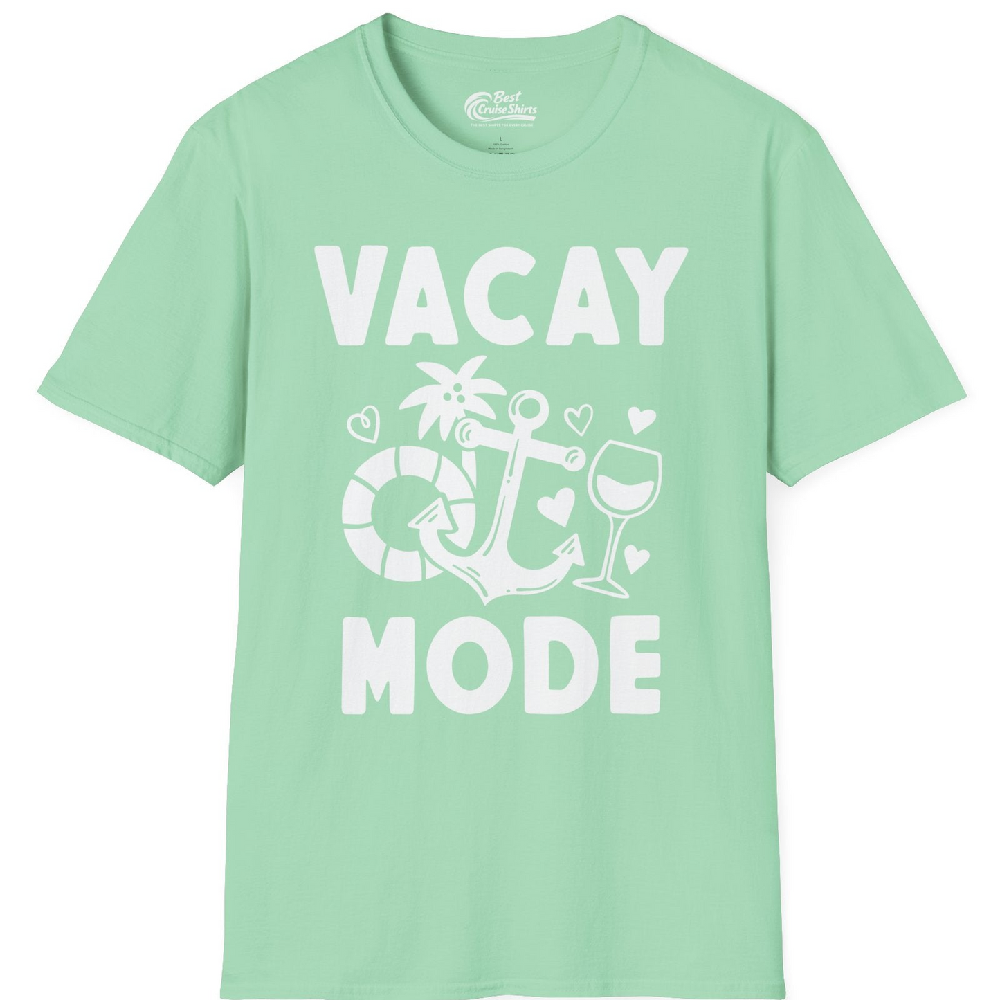 Vacay Mode Cruise Shirt T-Shirt – Mint Green – Best Cruise Shirts