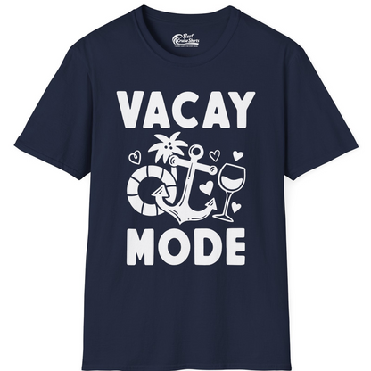 Vacay Mode Cruise Shirt T-Shirt – Navy – Best Cruise Shirts