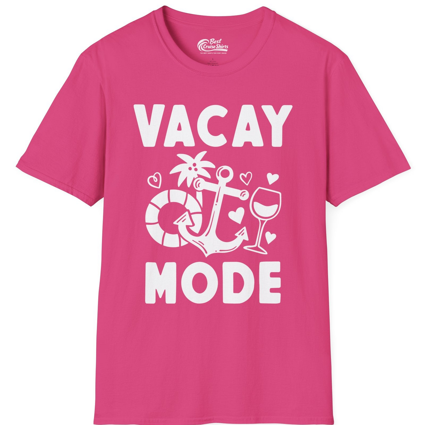 Vacay Mode Cruise Shirt T-Shirt – Heliconia – Best Cruise Shirts