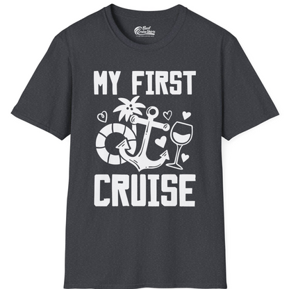 My First Cruise Shirt T-Shirt – Dark Heather Grey – Best Cruise Shirts