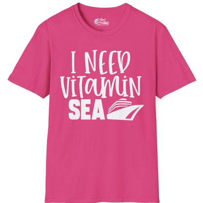 I Need Vitamin Sea Cruise Ship Funny Nautical Vacation Shirt — T-Shirt T-Shirt – Heliconia – Best Cruise Shirts