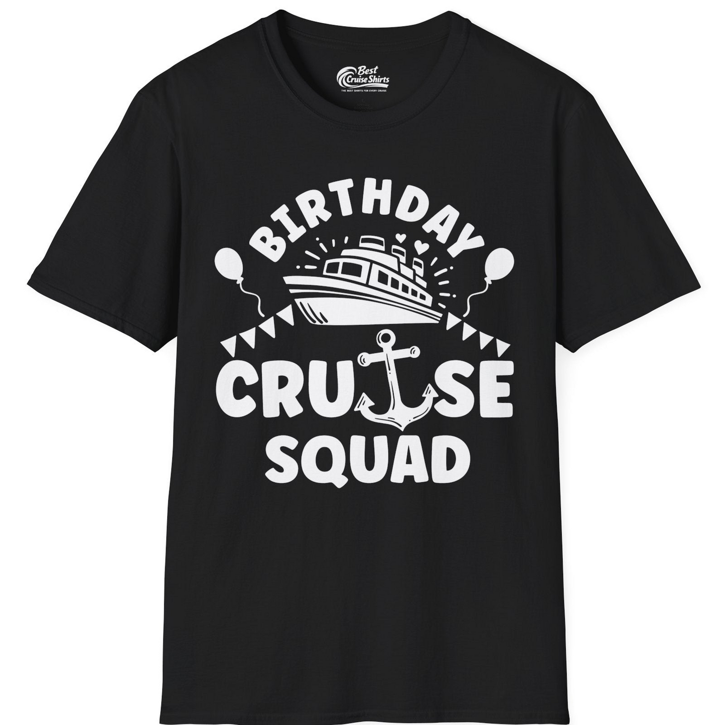 Birthday Cruise Squad Shirt T-Shirt – Black – Best Cruise Shirts