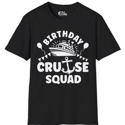 Birthday Cruise Squad Shirt T-Shirt – Black – Best Cruise Shirts