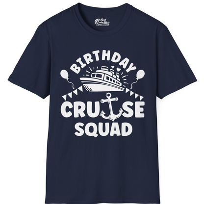Birthday Cruise Squad Shirt T-Shirt – Navy – Best Cruise Shirts