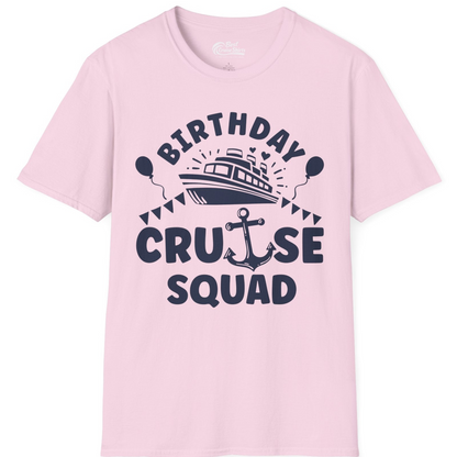 Birthday Cruise Squad Shirt T-Shirt – Light Pink – Best Cruise Shirts