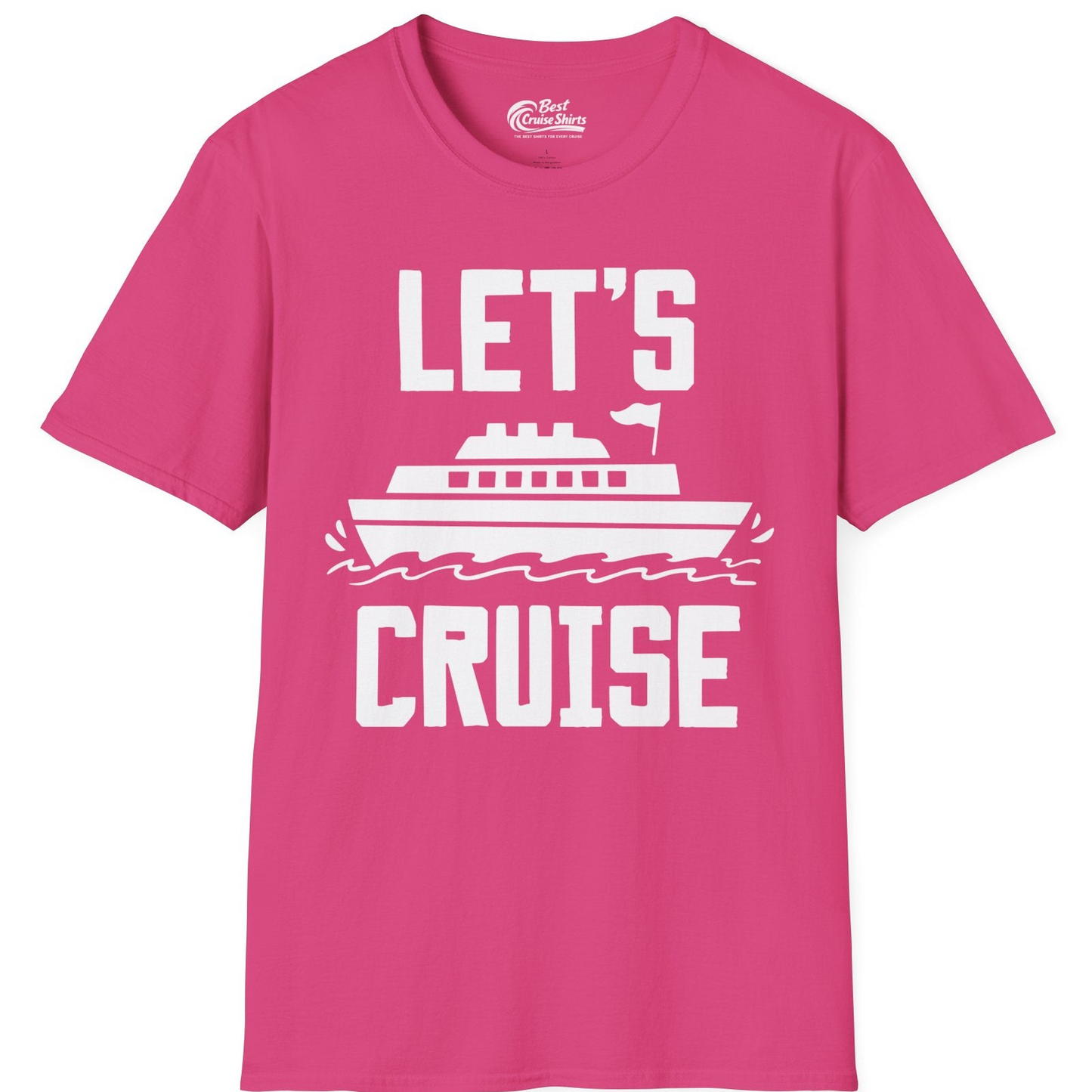 Let's Cruise Bold Nautical Cruise Ship Shirt for Vacation Travelers — T-Shirt T-Shirt – Heliconia – Best Cruise Shirts