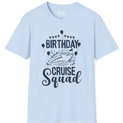 Birthday Cruise Squad Shirt T-Shirt – Light Blue – Best Cruise Shirts