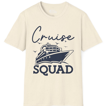 Cruise Squad Group Travel Shirt Bold Ship Family Friends Tee — T-Shirt T-Shirt – Natural – Best Cruise Shirts