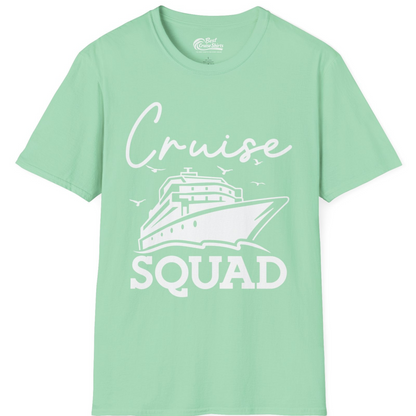 Cruise Squad Group Travel Shirt Bold Ship Family Friends Tee — T-Shirt T-Shirt – Mint Green – Best Cruise Shirts