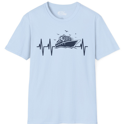 Cruise Heartbeat Shirt T-Shirt – Light Blue – Best Cruise Shirts