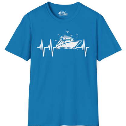 Cruise Heartbeat Shirt T-Shirt – Sapphire – Best Cruise Shirts
