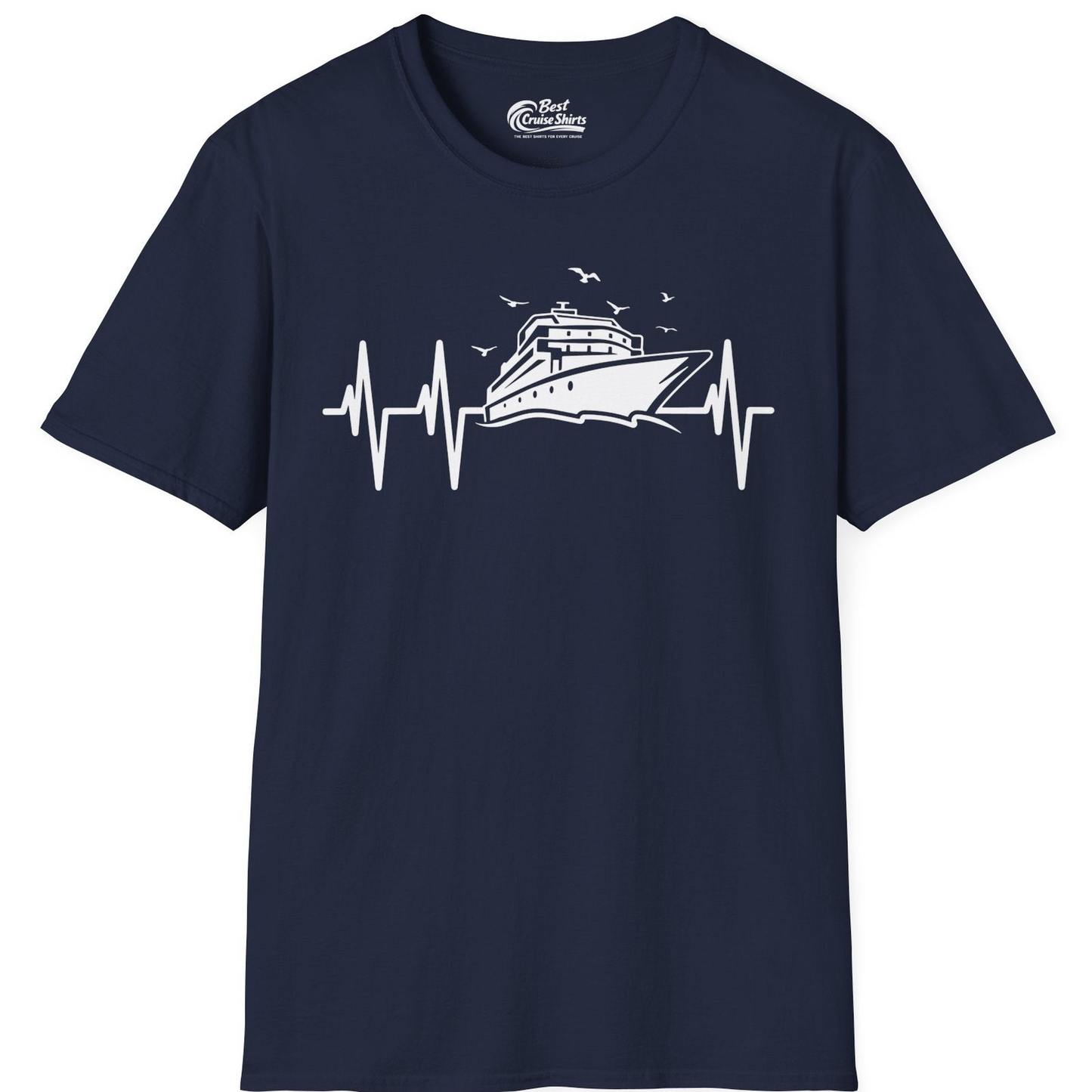 Cruise Heartbeat Shirt T-Shirt – Navy – Best Cruise Shirts