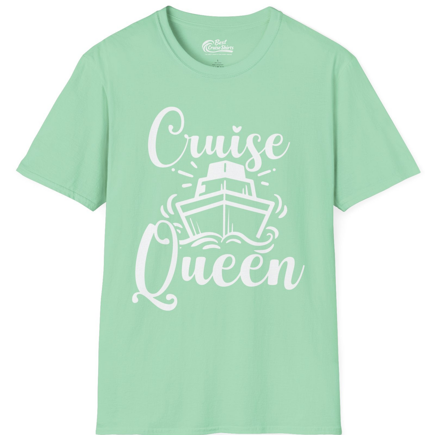 Cruise Queen Shirt T-Shirt – Mint Green – Best Cruise Shirts