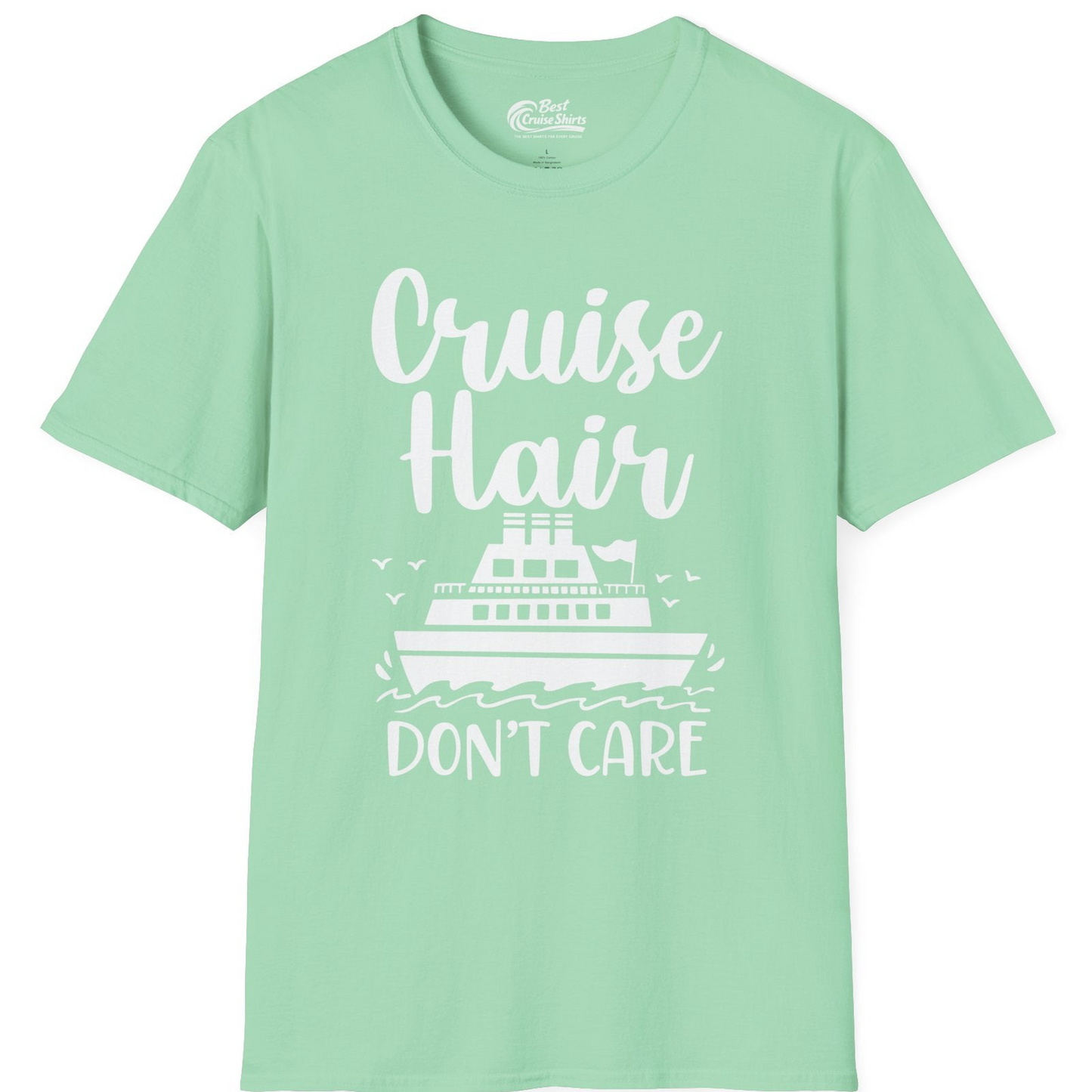 Cruise Hair Don't Care Shirt T-Shirt – Mint Green – Best Cruise Shirts