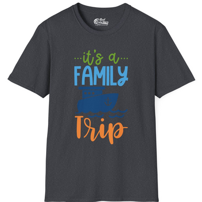 Family Cruise Trip Matching Shirts T-Shirt – Dark Heather Grey – Best Cruise Shirts